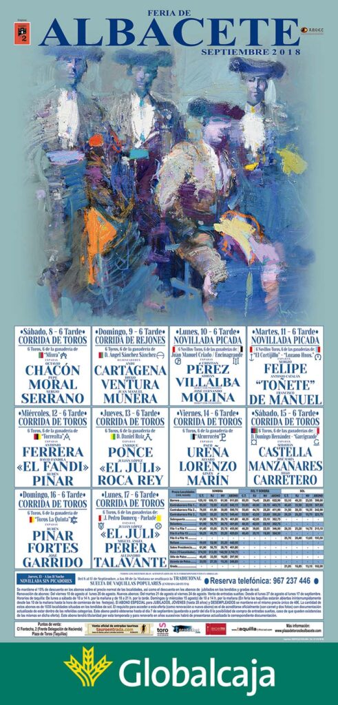 Bullfighting poster Albacete 2018