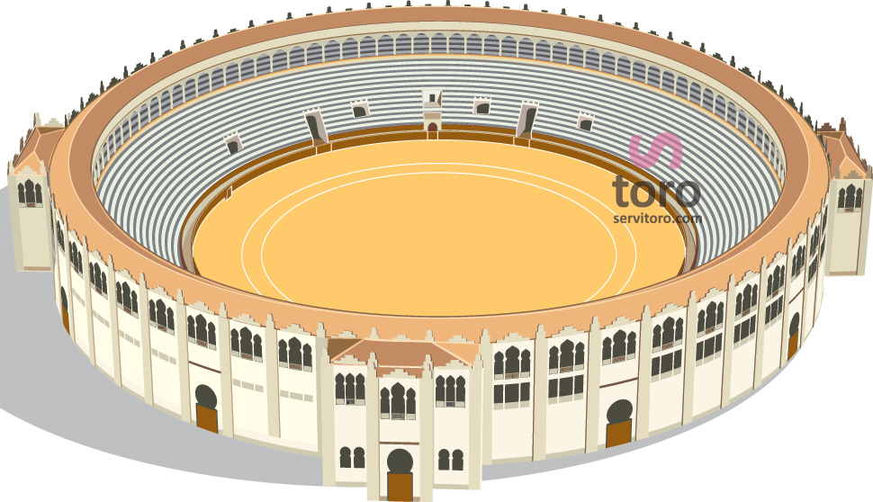 Plano en 3D de la Plaza de toros de Albacete